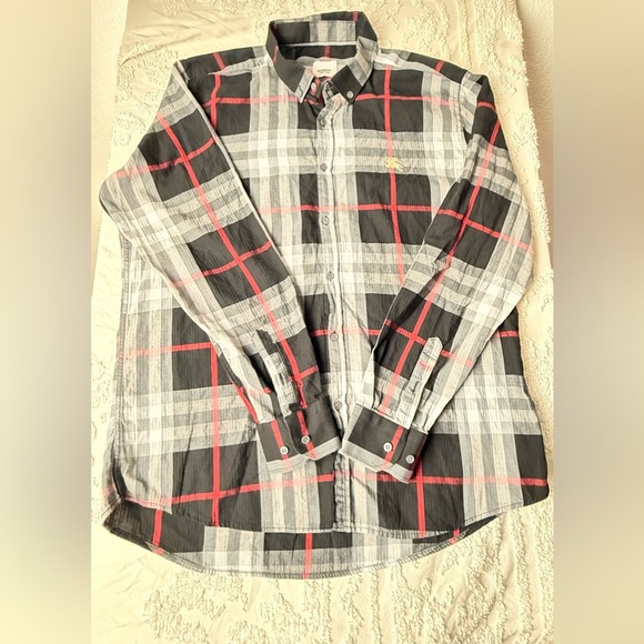 Burberry Black and Red Checkered Men's Shirt - Picture 1 of 6